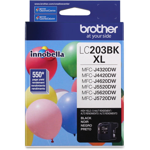 BROTHER GENUINE INNOBELLA LC203BK HIGH YIELD BLACK INK CARTRIDGE